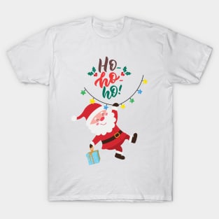 Vintage pink santa claus - Retro Pink Santa Claus - Christmas Stickers T-Shirt